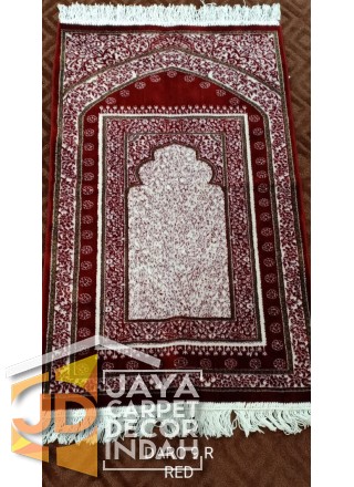 Sajadah Daro 9 R Red - Sajadah Imam / Masjid / Mushola / Karpet Lantai Permadani / Bulu / Tebal 70 Cm X 110 Cm